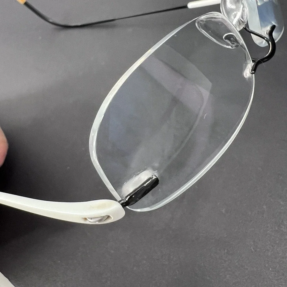 Silhouette Eyeglasses Rimless Frames Titanium White / Black